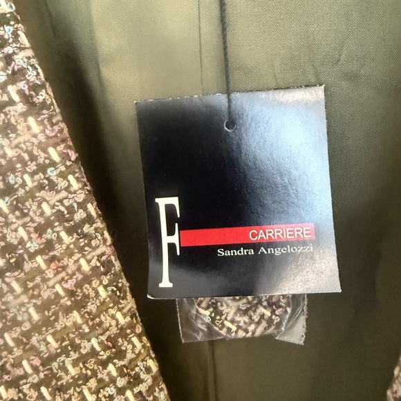 Sandra Angelozzi size 40 (10) NWT Women's Tweed Blazer -bright & silk blend - Picture 5 of 14